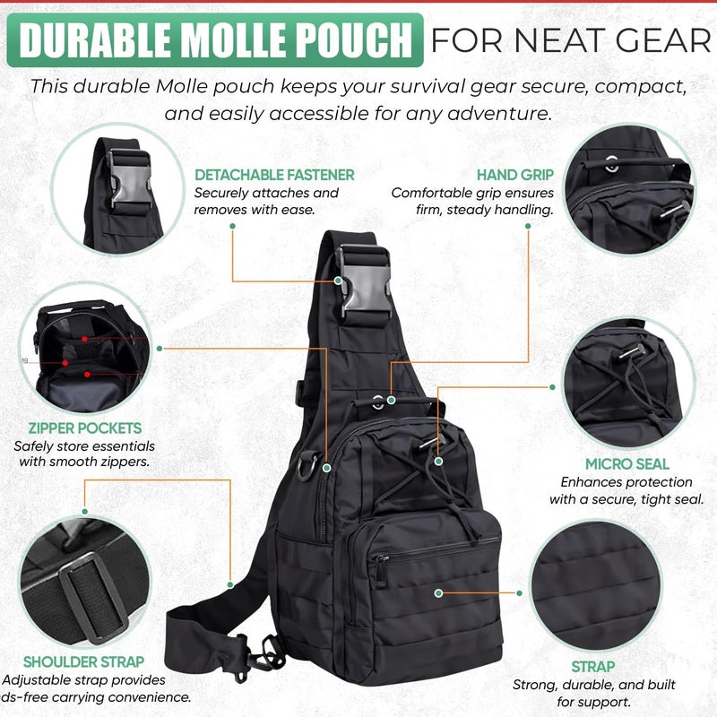 Alertoa Survival Kit - All-in-One Survival Gear and Supplies for Camping, Hiking, Hunting, and Car Emergencies - Essential Tools, Great Gift for Men, Fathers, Boyfriends, Boys, Dads and Scouts - Image 5
